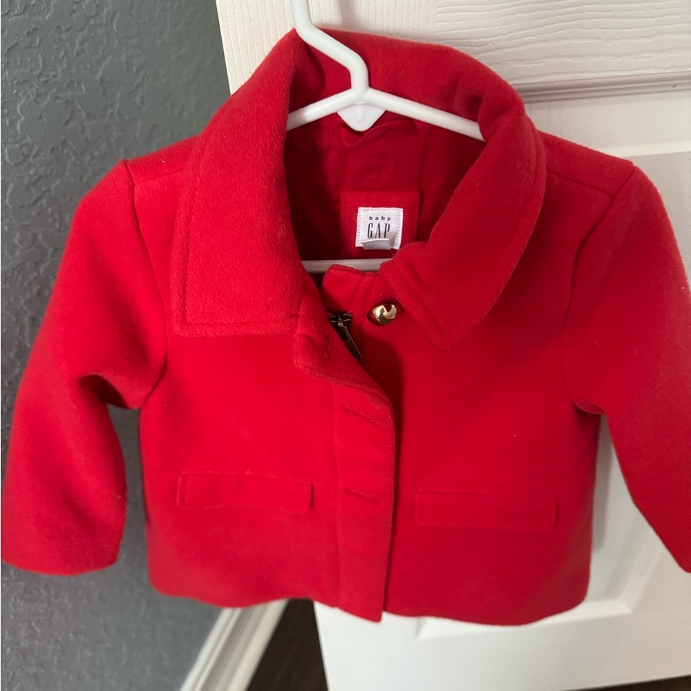 GAP Baby Red Pea Coat